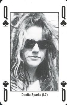 1993 Kerrang! The King of Metal Playing Cards #Q♣️ Donita Sparks (L7) Front