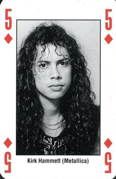 1993 Kerrang! The King of Metal Playing Cards #5♦️ Kirk Hammett (Metallica) Front