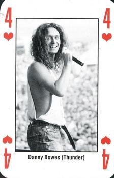 1993 Kerrang! The King of Metal Playing Cards #4♥️ Danny Bowes (Thunder) Front