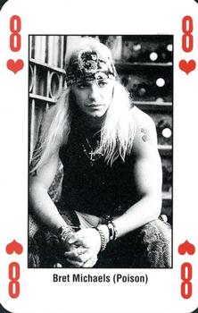 1993 Kerrang! The King of Metal Playing Cards #8♥️ Bret Michaels (Poison) Front