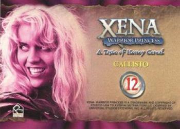 2001 Rittenhouse Xena Seasons 4 & 5 - A Taste of Honey Cereal #12 Callisto Back