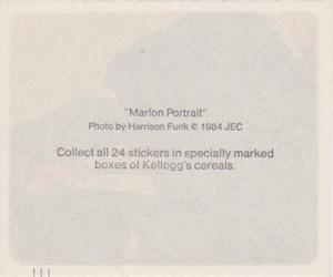 1984 Kellogg's The Jacksons Stickers #NNO Marlon Portrait Back