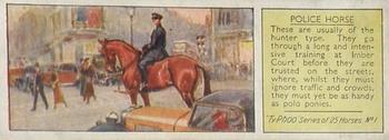 1934 Ty-phoo Tea Horses #1 Police Horse Front