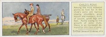 1934 Ty-phoo Tea Horses #4 Child's Pony Front