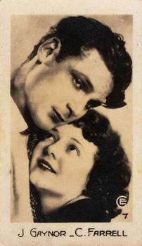 1932 C & T Bridgewater Film Stars (1st Series) #7 Janet Gaynor / Charles Farrell Front