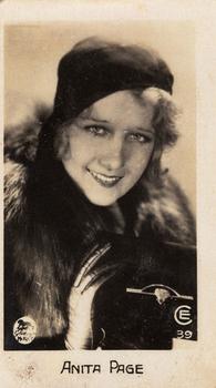 1932 C & T Bridgewater Film Stars (1st Series) #39 Anita Page Front