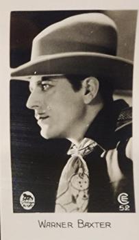 1932 C & T Bridgewater Film Stars (1st Series) #52 Warner Baxter Front