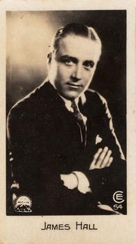 1932 C & T Bridgewater Film Stars (1st Series) #54 James Hall Front