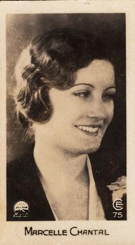 1932 C & T Bridgewater Film Stars (1st Series) #75 Marcelle Chantal Front