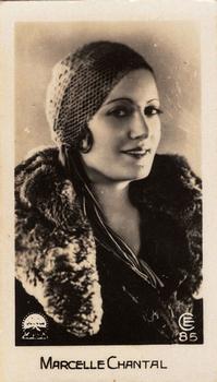 1932 C & T Bridgewater Film Stars (1st Series) #85 Marcelle Chantal Front