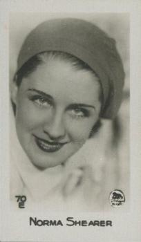 1933 C & T Bridgewater Film Stars (2nd Series) #70 Norma Shearer Front