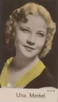 1937 C & T Bridgewater Film Stars (5th Series) #2 Una Merkel Front