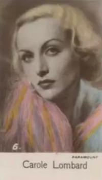 1937 C & T Bridgewater Film Stars (5th Series) #6 Carole Lombard Front