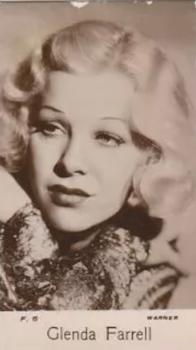1938 C & T Bridgewater Film Stars (6th Series) #F.6 Glenda Farrell Front
