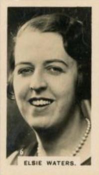1933 C & T Bridgewater Radio Stars (1st Series) #6 Elsie Waters Front
