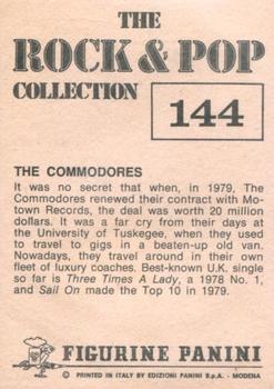 1980 Panini Rock & Pop Collection Stickers #144 The Commodores Back