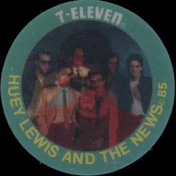 1985 7-Eleven Slurpee Rock Star Discs #NNO Huey Lewis and The News Front