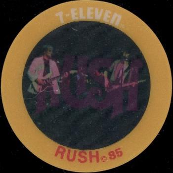 1985 7-Eleven Slurpee Rock Star Discs #NNO Rush Front