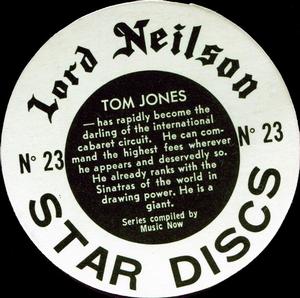1970 Lord Neilson's Star Discs #23 Tom Jones Back
