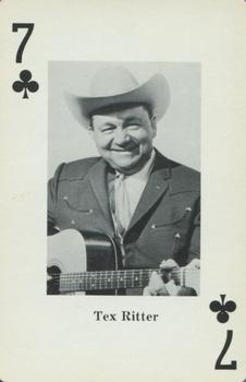 1970 Heather Country Music Playing Cards #7♣️ Tex Ritter Front