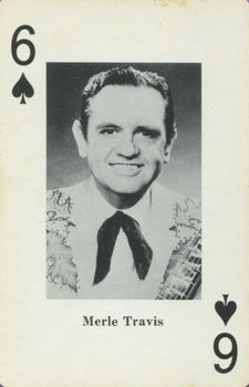 1970 Heather Country Music Playing Cards #6♠️ Merle Travis Front