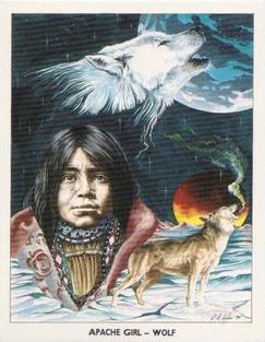 1994 Victoria Gallery A Gathering of Spirits #6 Apache Girl - Wolf Front
