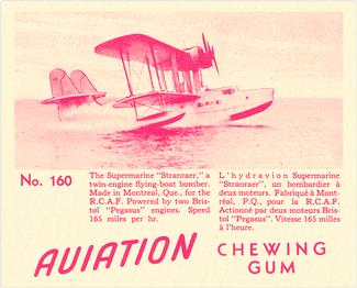 1940 World Wide Gum Aviation Chewing Gum (V401) #160 Supermarine Stranraer Front