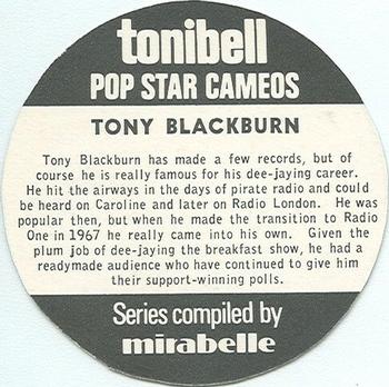 1972 Tonibell Pop Star Cameos #NNO Tony Blackburn Back