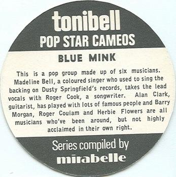1972 Tonibell Pop Star Cameos #NNO Blue Mink Back