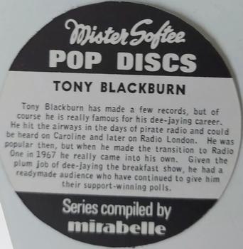 1972 Mister Softee Pop Discs #NNO Tony Blackburn Back