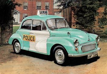 1994 Golden Era Police Vehicles #GP 013 1970 Police Morris Minor 1000 Front