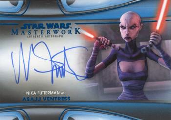 2021 Topps Star Wars Masterwork - Autographs Blue Foil #MWA-NF Nika Futterman Front