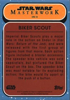 2021 Topps Star Wars Masterwork - Out of the Box #OTB-18 Biker Scout Back