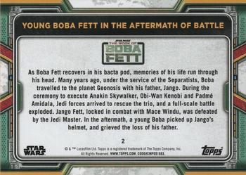 2022 Topps Star Wars: The Book of Boba Fett #2 Young Boba Fett in the Aftermath of Battle Back