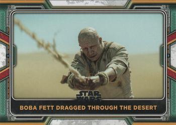 2022 Topps Star Wars: The Book of Boba Fett #4 Boba Fett Dragged Through the Desert Front