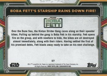 2022 Topps Star Wars: The Book of Boba Fett #57 Boba Fett's Starship Rains Down Fire! Back