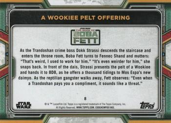 2022 Topps Star Wars: The Book of Boba Fett #8 A Wookie Pelt Offering Back