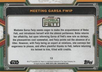 2022 Topps Star Wars: The Book of Boba Fett #13 Meeting Garsa Fwip Back