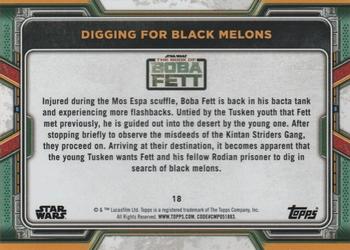 2022 Topps Star Wars: The Book of Boba Fett #18 Digging for Black Melons Back