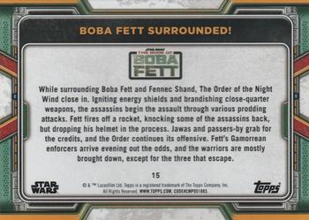 2022 Topps Star Wars: The Book of Boba Fett #15 Boba Fett Surrounded! Back