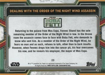 2022 Topps Star Wars: The Book of Boba Fett #23 Dealing with the Order of the Night Wind Assassin Back