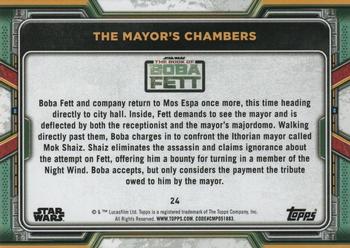 2022 Topps Star Wars: The Book of Boba Fett #24 The Mayor’s Chambers Back