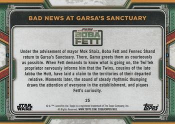 2022 Topps Star Wars: The Book of Boba Fett #25 Bad News at Garsa's Sanctuary Back