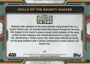 2022 Topps Star Wars: The Book of Boba Fett #29 Skills of the Bounty Hunter Back