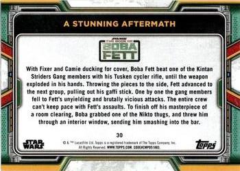 2022 Topps Star Wars: The Book of Boba Fett #30 A Stunning Aftermath Back