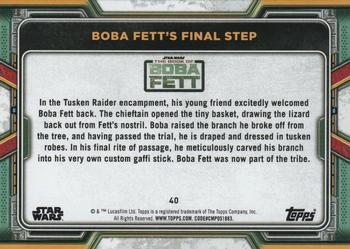 2022 Topps Star Wars: The Book of Boba Fett #40 Boba Fett's Final Step Back