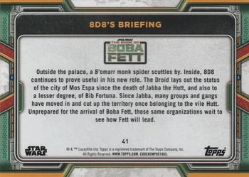 2022 Topps Star Wars: The Book of Boba Fett #41 8D8's Briefing Back