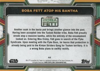 2022 Topps Star Wars: The Book of Boba Fett #44 Boba Fett Atop His Bantha Back
