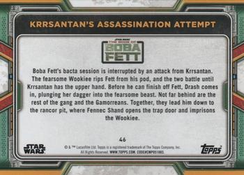 2022 Topps Star Wars: The Book of Boba Fett #46 Krrsantan's Assassination Attempt Back