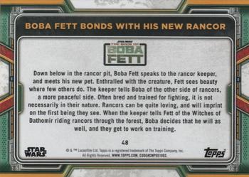 2022 Topps Star Wars: The Book of Boba Fett #48 Boba Fett Bonds with His New Rancor Back
